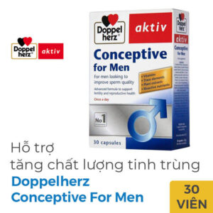 Thuốc Doppelherz Conceptive For Men chứa các thành phần vitamin và khoáng chất có tác dụng chống oxy hóa
