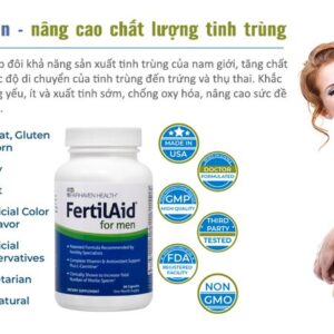 Review Công Dụng FertilAid for Men Tăng Khả Năng Sinh Sản Nam Giới