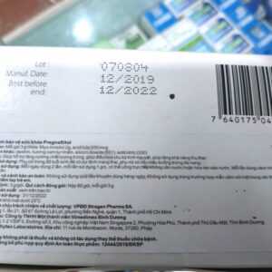 Thông Tin Thuốc Pregnasitol Phía Sau