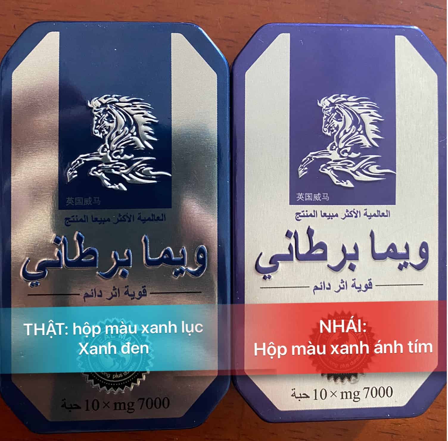 Phân biệt Ngựa Thái 7000mg Chính Hãng