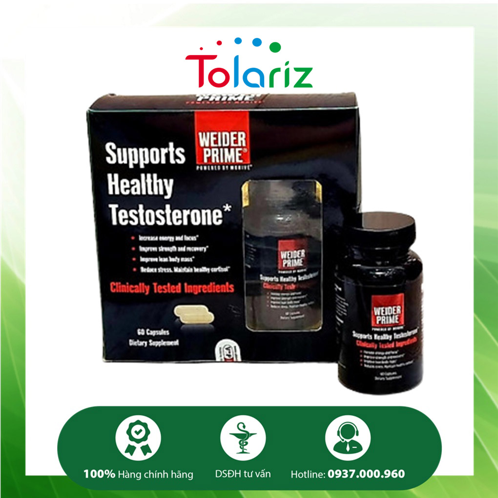 Viên uống Weider Prime Testosterone Support: Tăng Cường Sinh Lý Như Trai Trẻ