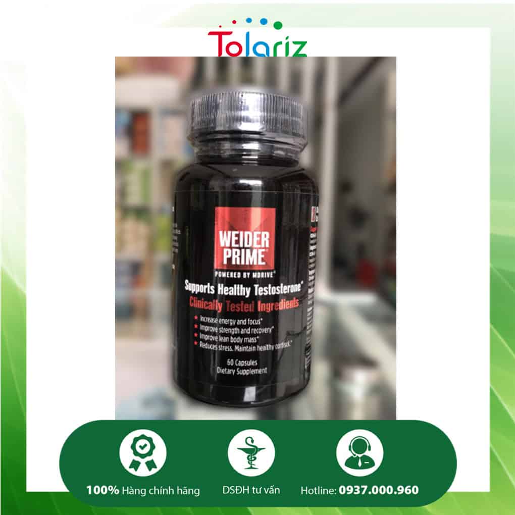 Weider Prime Testosterone Support - Tăng Nội Tiết Tố Nam Xuất Xứ Từ Mỹ